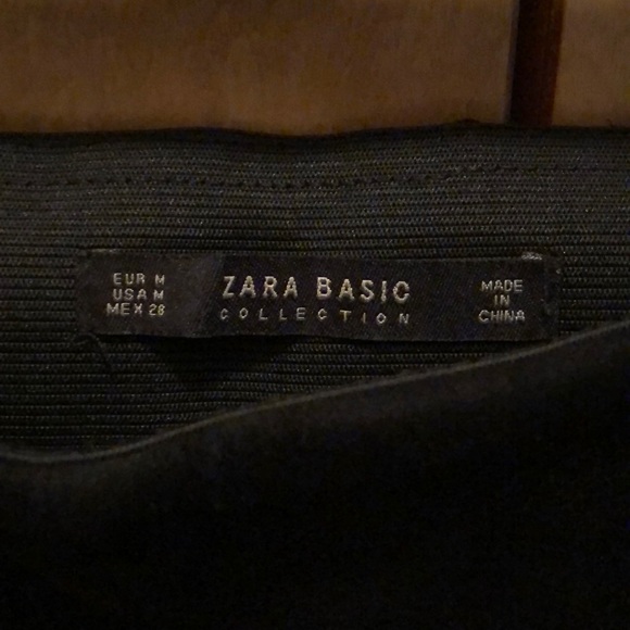 NWOT Zara basics micro suede black skinny pants sz M - Picture 7 of 11